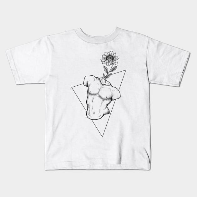 Greek Sculpture Design Kids T-Shirt by AchillesHelios